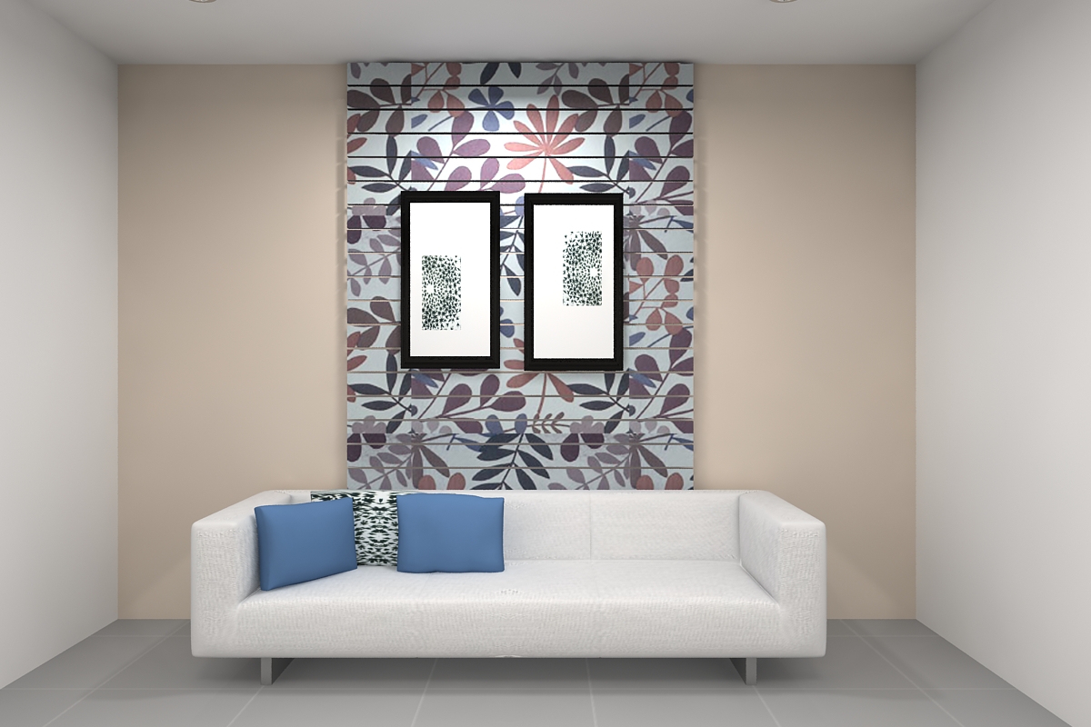 Фактура декоративного покриття поруч із м'якими меблями